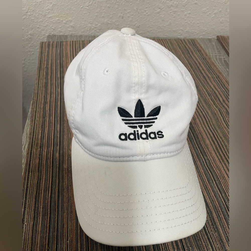 Adidas White Cap with adjustable Strap